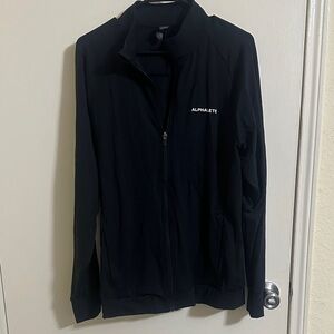 NWOT Alphalete Black Athletic Zip Jacket Large
